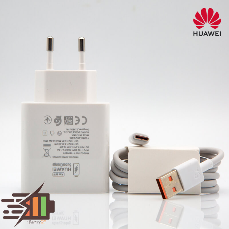 شارژر و کابل شارژ هوآوی Huawei 66W Type C – فروشگاه اینترنتی باتری تل